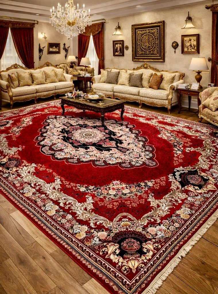 Mehromah Carpet Maroon Rug Mk Mehromah Carpet Maroon Rug