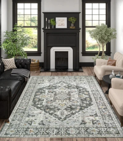 Safavieh Scarlett Green IvoryRust Rug