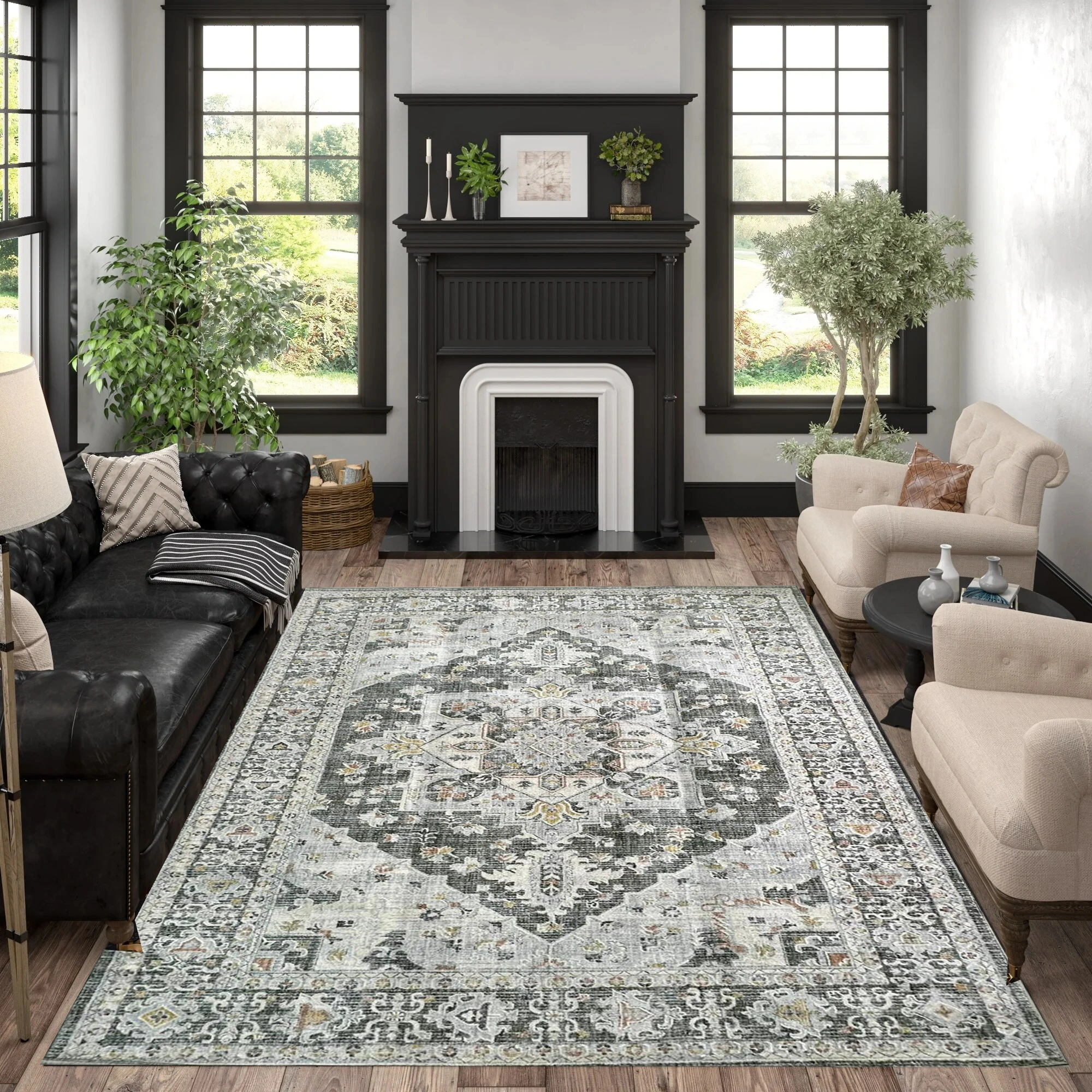 Safavieh Scarlett Green IvoryRust Rug
