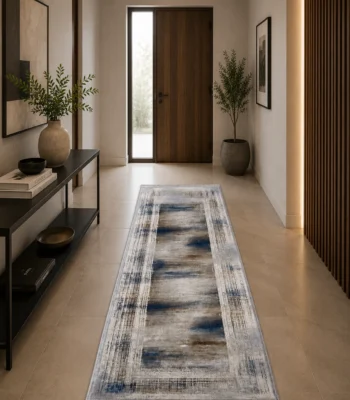 Alpine Cream Grey Blue Runner