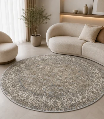 Angela Rose x Loloi Blake Sand Sky Round Rug