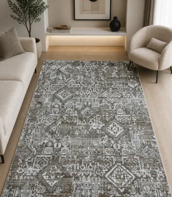 Valentis Home Effero LGrey LBrown Rug