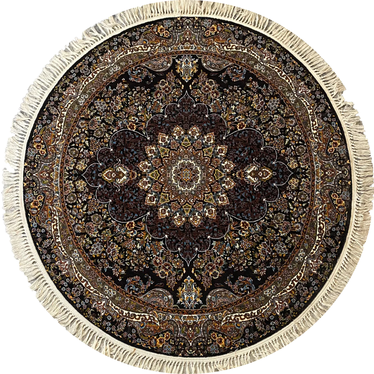Sarvestan 1000 Reeds Irani Rug BlackMaroon Mix Wb