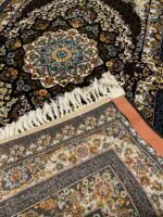 Sarvestan 700 Reeds Irani Rug BlackOffWhite back