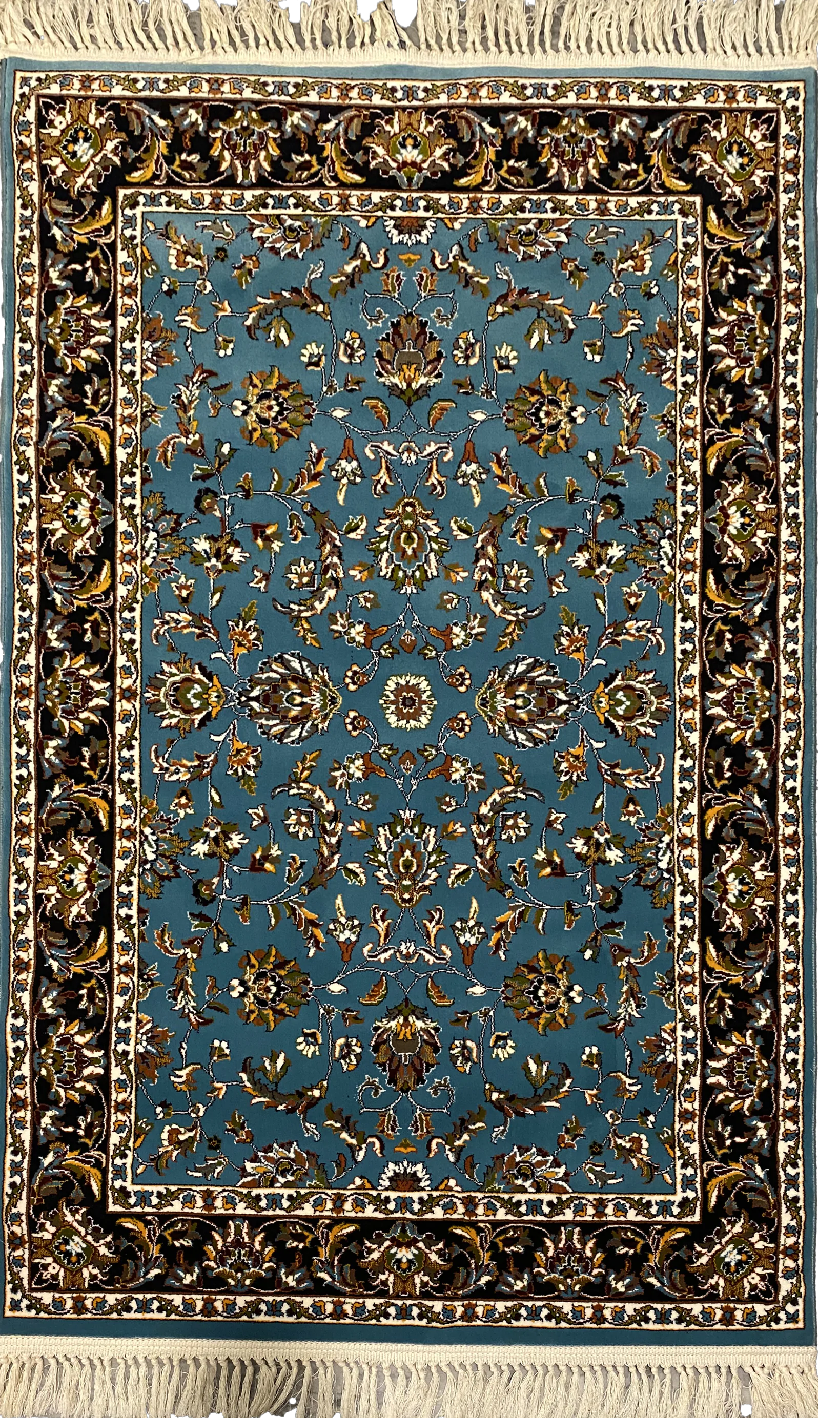 Sarvestan 700 Reeds Irani Rug Ferozi Design Back