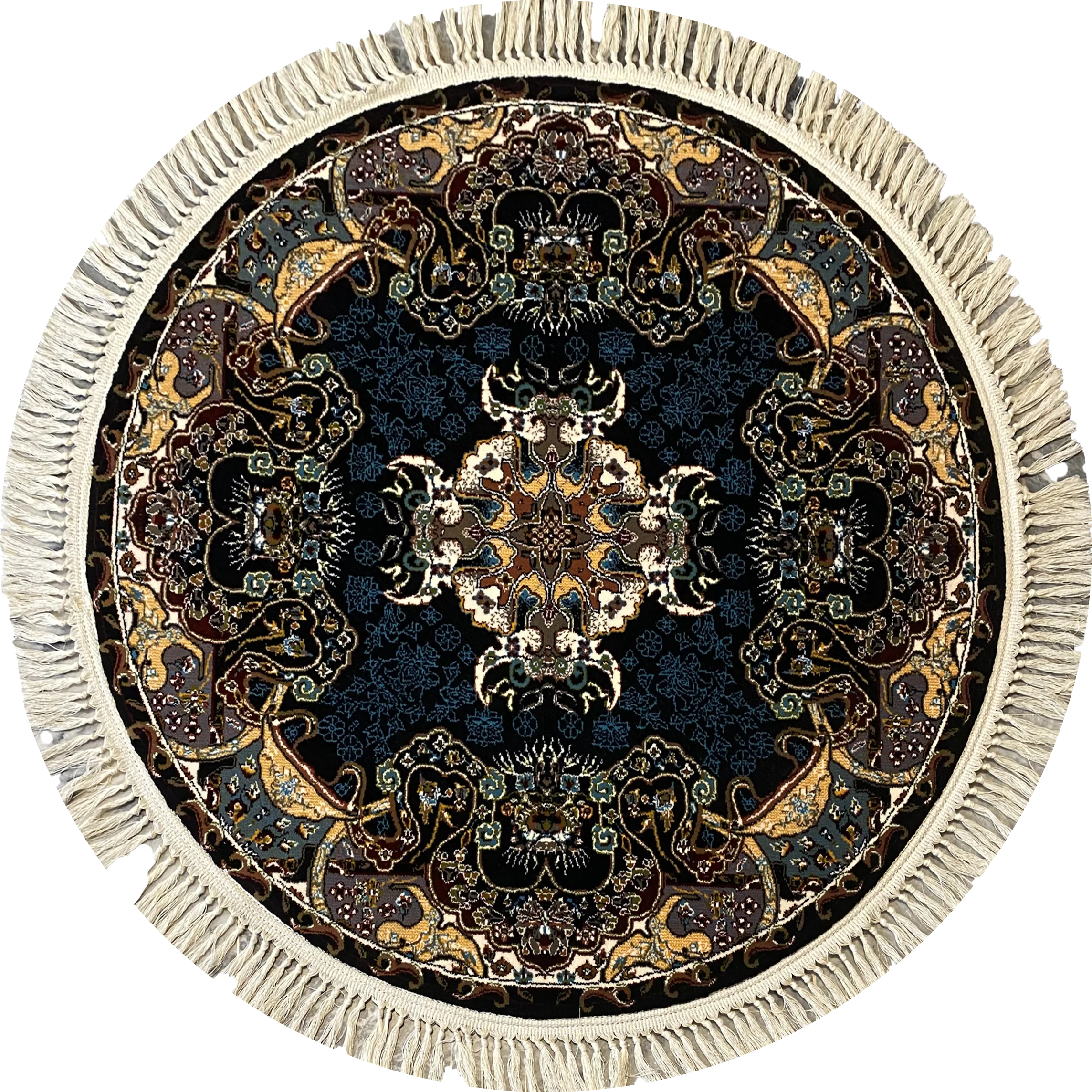 Sarvestan 700 Reeds Irani Rug NavyYellow - Image 2