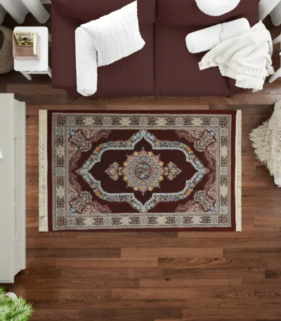 Sarvestan 700 Reeds Irani Rug RedLBlue Mockups