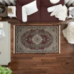 Sarvestan 700 Reeds Irani Rug RedLGrey Mockups