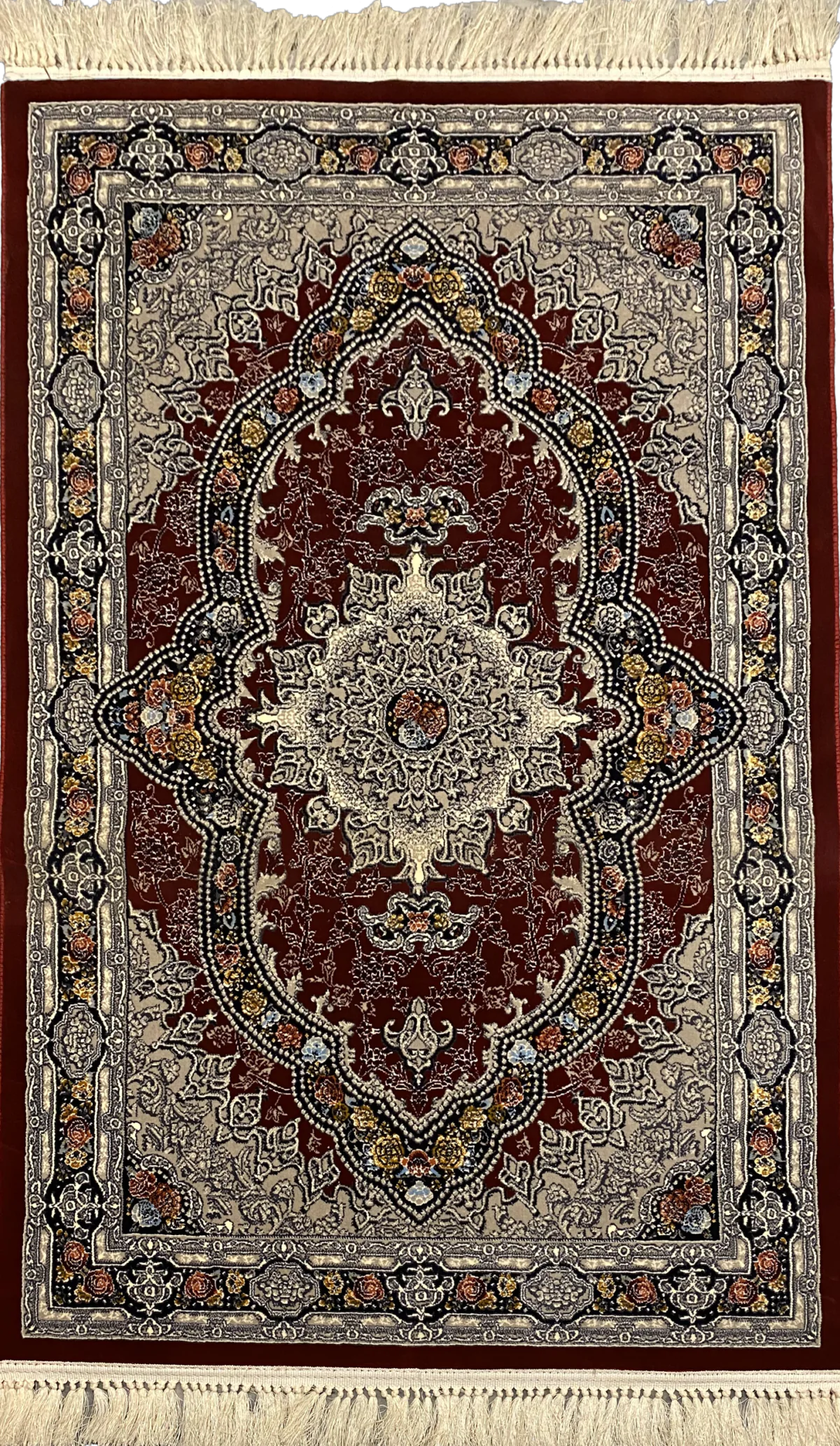Sarvestan 700 Reeds Irani Rug RedLGrey Wb