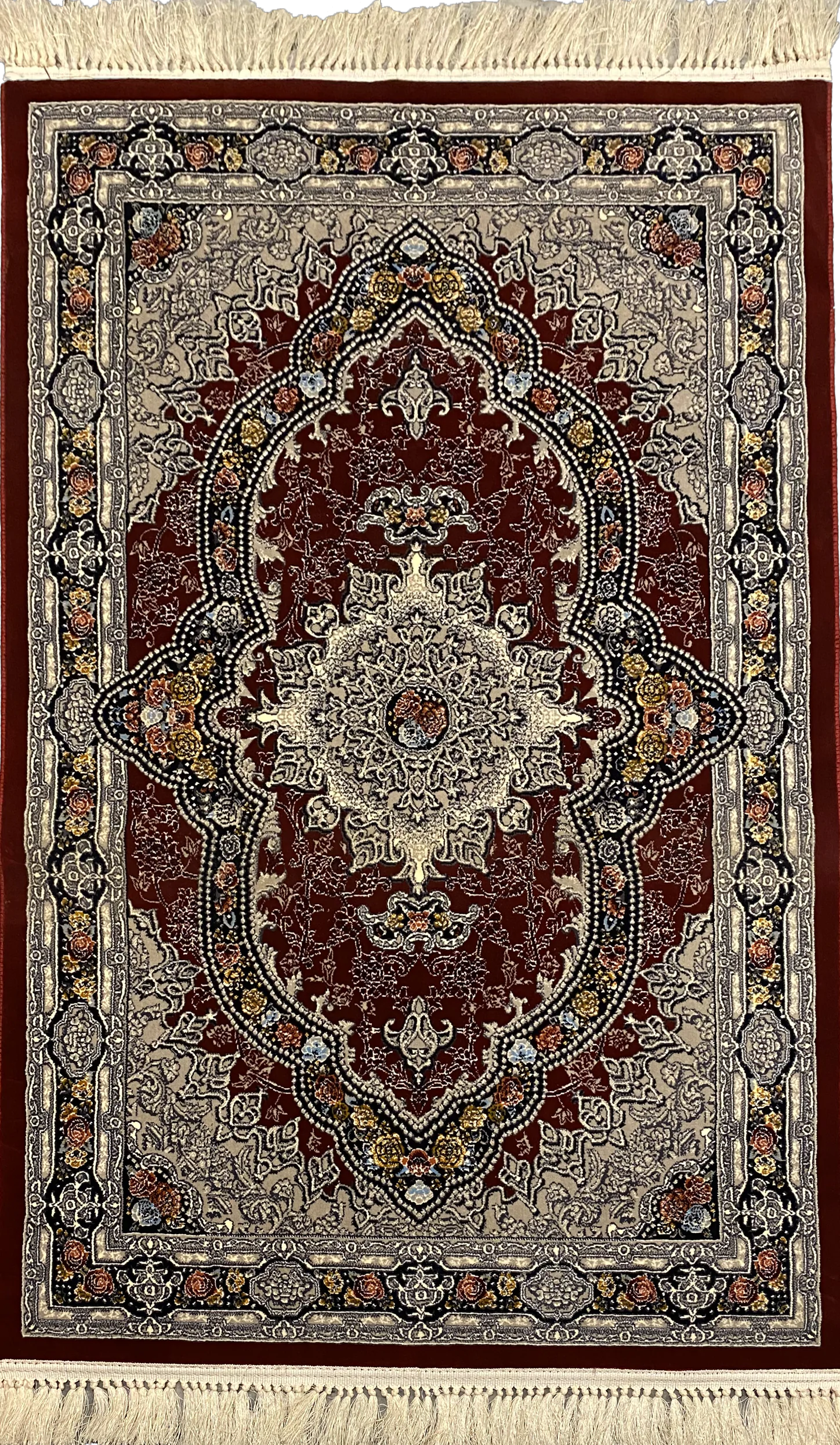 Sarvestan 700 Reeds Irani Rug RedLGrey Wb