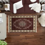 Sarvestan 700 Reeds Irani Rug RedOffWhite Mockups
