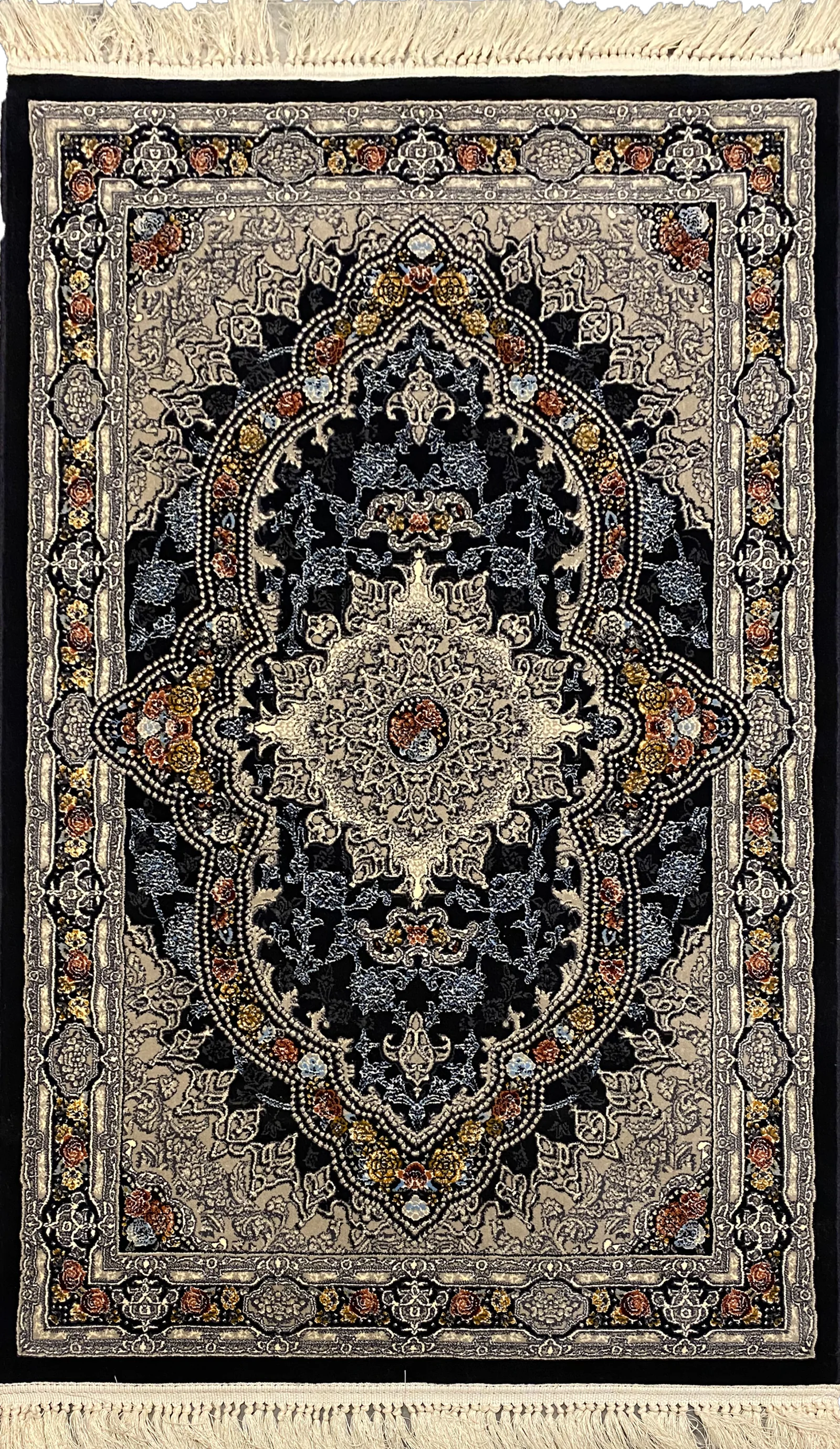 Sarvestan 700 Reeds Irani Rug WhiteBlue Wb