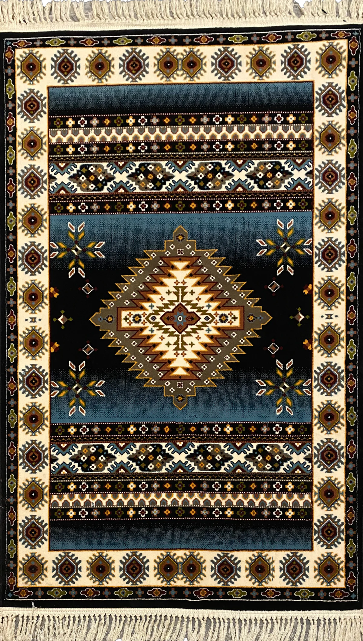 Sarvestan 700 Reeds Irani Rug WhiteFerozi Mix Wb