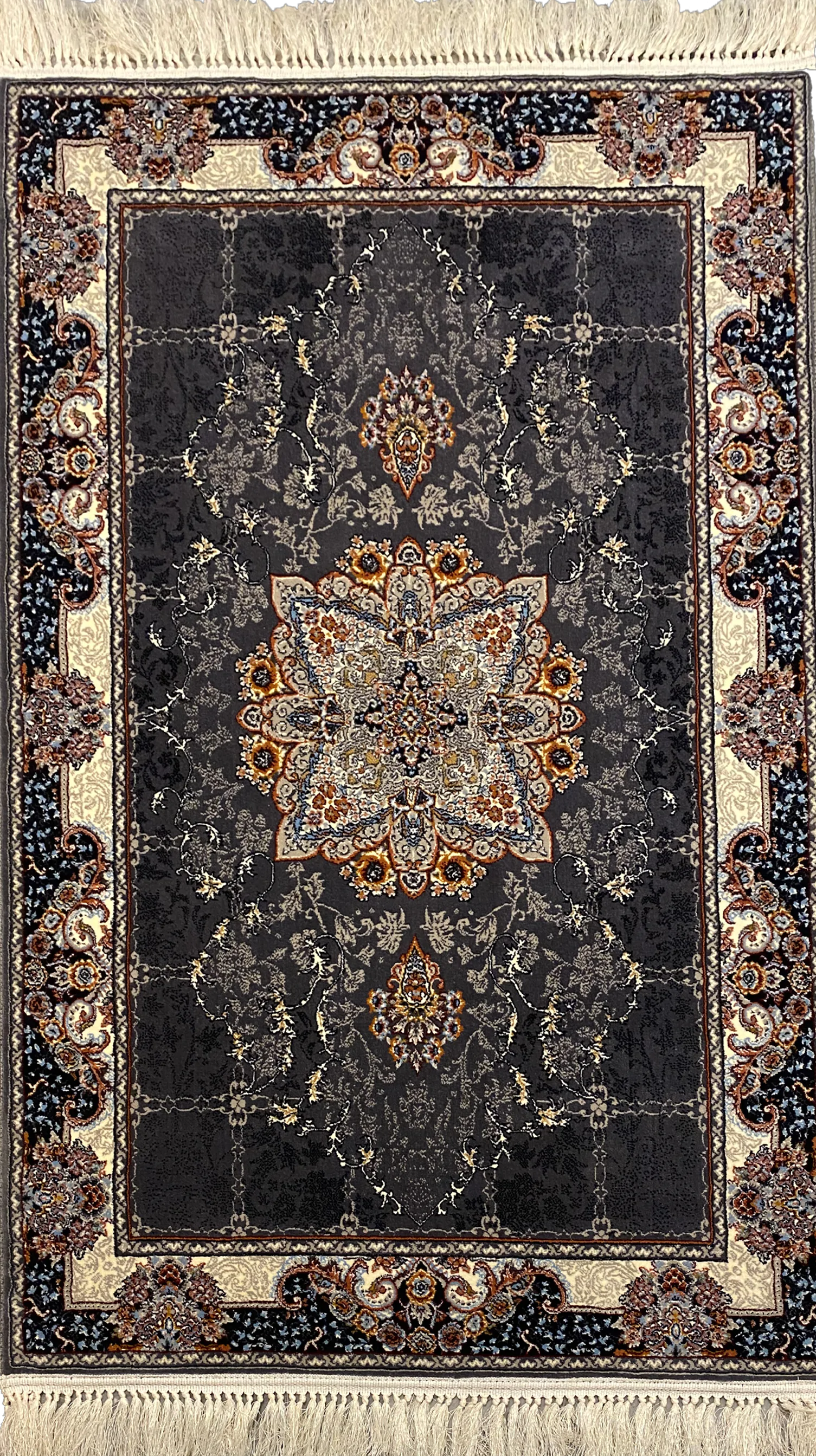 Sarvestan 700 Reeds Irani Rug BluishGrey Wb