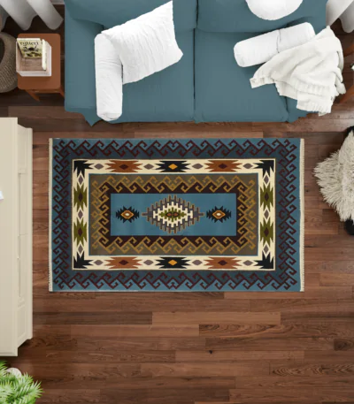 Sarvestan 700 Reeds Irani Rug FeroziOffwhite Mk