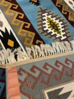 Sarvestan 700 Reeds Irani Rug FeroziOffwhite back