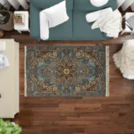 Sarvestan 700 Reeds Irani Rug FeroziWhite Design Mk