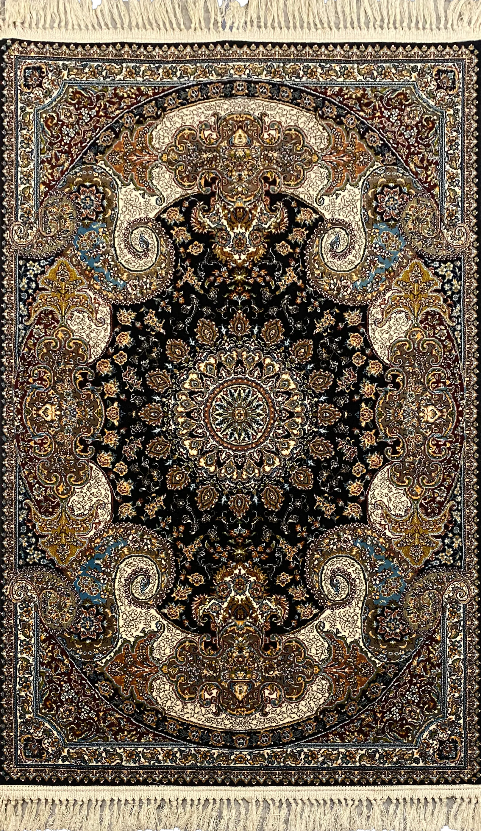 Sarvestan 700 Reeds Irani Rug NavyWhite Wb