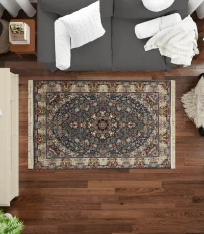Sarvestan 700 Reeds Irani Rug WhiteLGrey Mk
