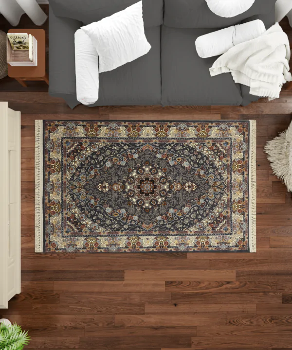 Sarvestan 700 Reeds Irani Rug WhiteLGrey Mk
