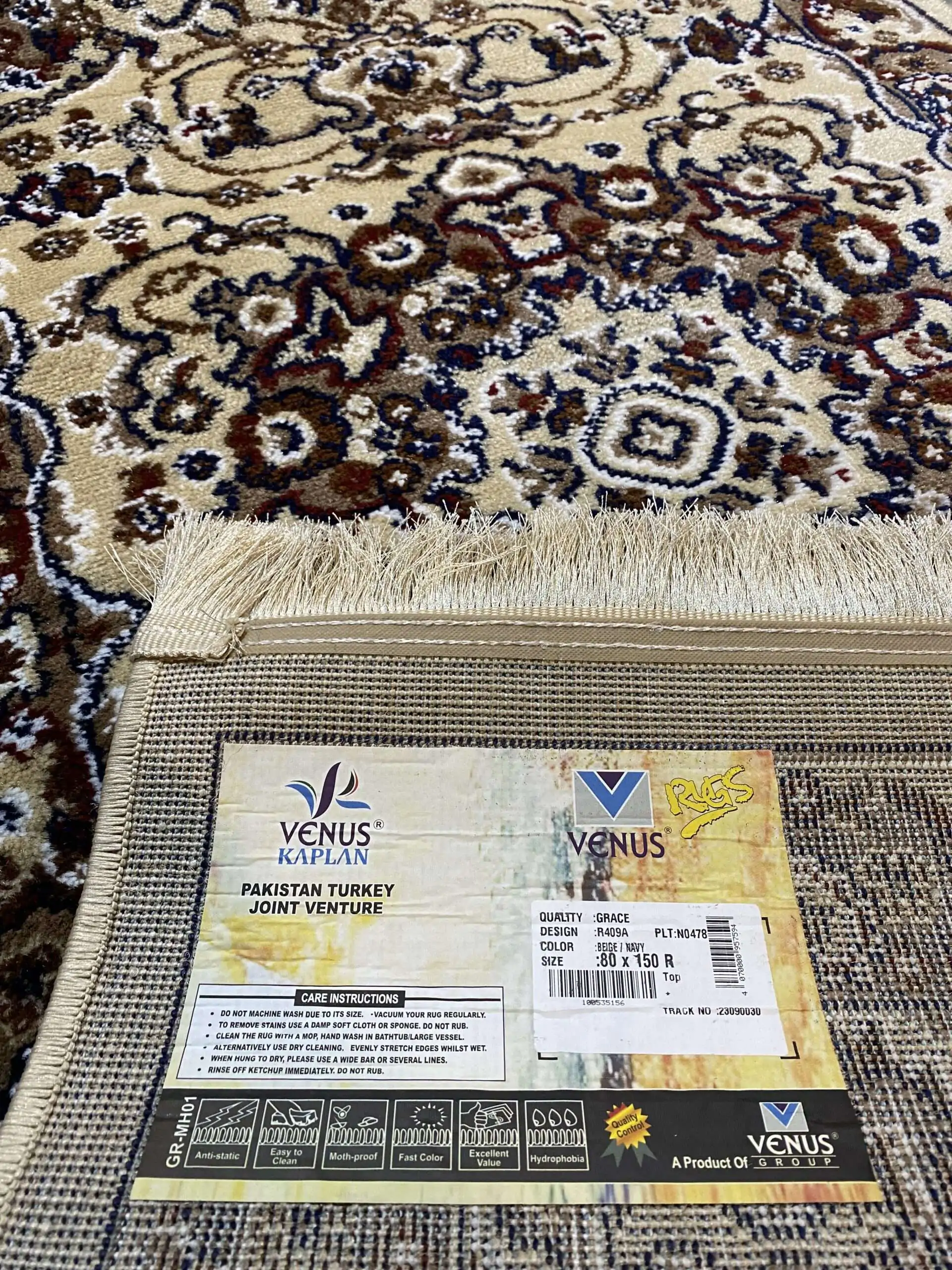 Venus Kaplan Runner Rug BeigeDBrown back