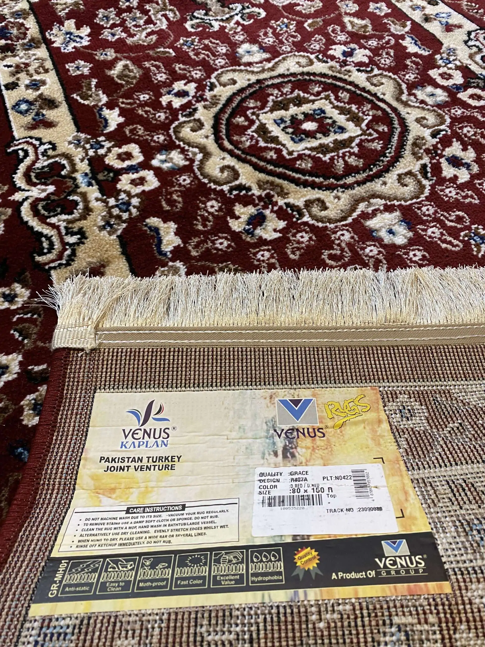 Venus Kaplan Runner Rug BeigeRed back