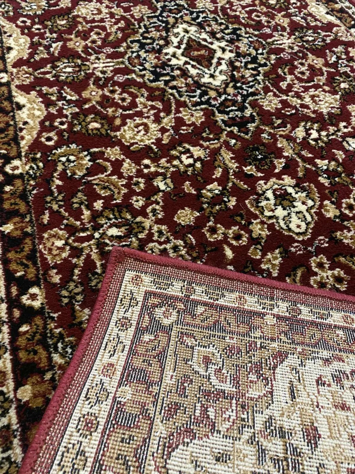 Venus Kaplan Runner Rug RedOffWhite back